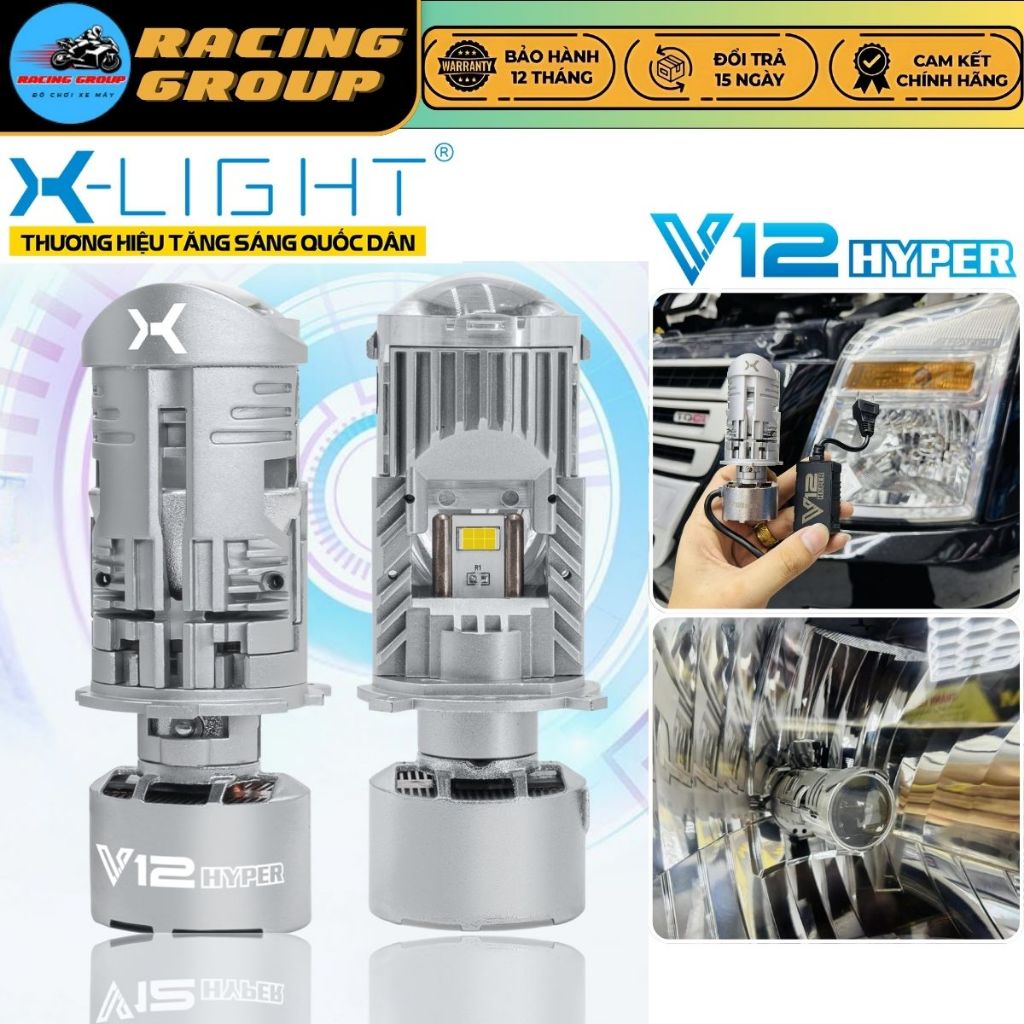 Đèn Pha X Light V12 Hyper, Đèn Bi Led Siêu Sáng Công Suất 50W Nhiệt Màu ...