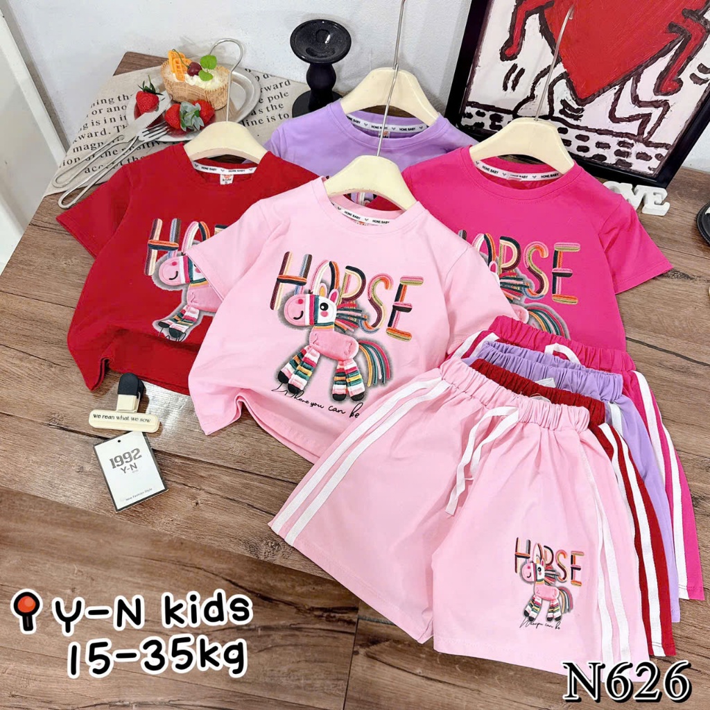 BỘ CỘC TAY IN NGỰA HOPSE BÉ GÁI