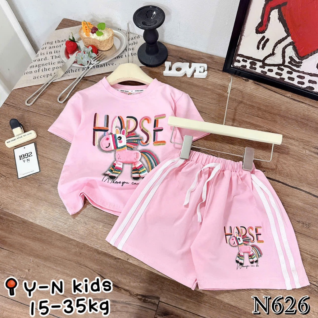 BỘ CỘC TAY IN NGỰA HOPSE BÉ GÁI