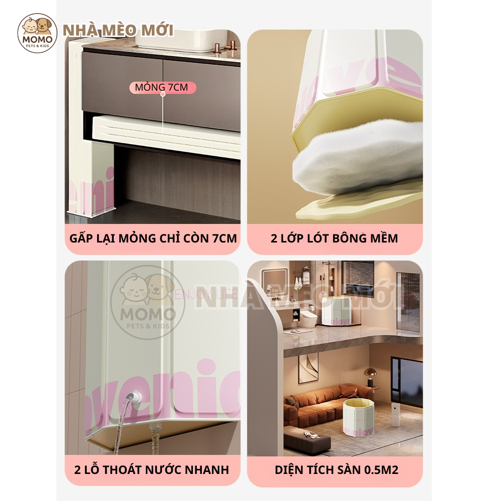 HỎA TỐC HCM- Bồn tắm gấp / Bồn tắm gấp gọn cho người lớn cao cấp, độ dày 7 lớp với 12 tấm ván bọc xung quanh chắc chắn