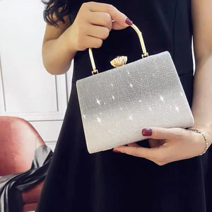 Clutch Ví Cầm Tay Nữ Dự Tiệc Sang Trọng Màu Bạc Đính Đá Cao Cấp Mun Store KCU27