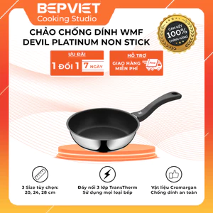 Chảo chống dính WMF DEVIL PLATINUM NON STICK thương hiệu Đức độ bền cao, ra nhiệt nhanh