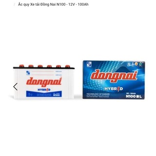 Bình ắc quy nước 12v hybryd đồng nai N100 | 12V - 100ah ( tặng acid châm bình )