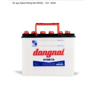 Bình ắc quy nước 12v Hybrid đồng nai N50ZL | 12V - 60ah (tặng kèm acid châm bình)