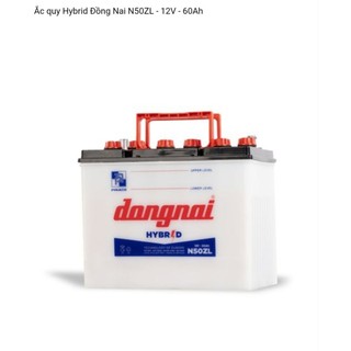 Bình ắc quy nước 12v Hybrid đồng nai N50ZL | 12V - 60ah (tặng kèm acid châm bình)