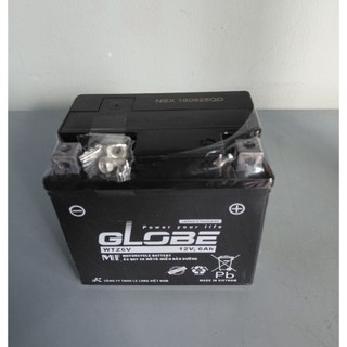 Bình ắc quy xe máy khô 12v miễn bảo dưỡng globe WTZ6V 12v - 6ah