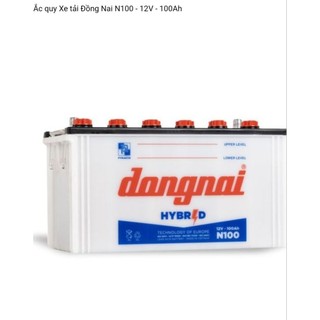 Bình ắc quy nước 12v hybryd đồng nai N100 | 12V - 100ah ( tặng acid châm bình )