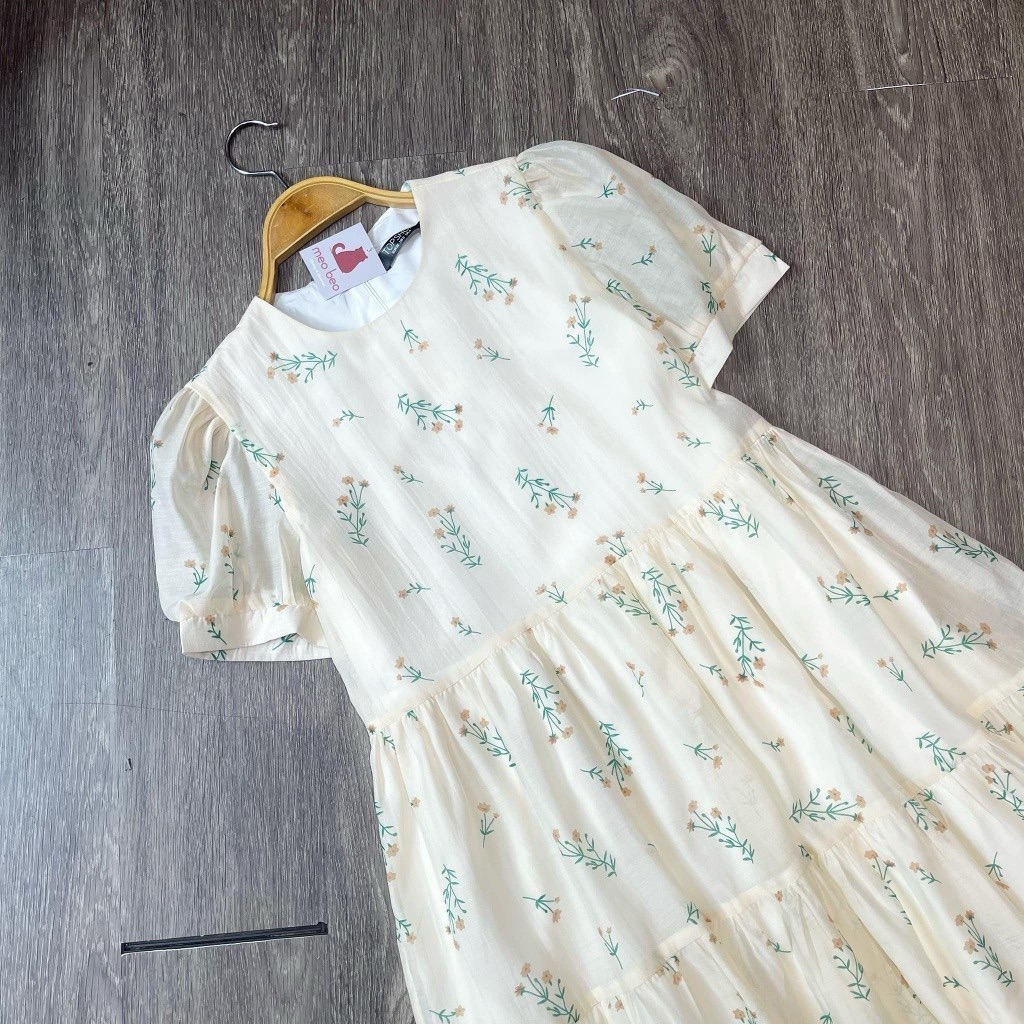 Váy Bầu Xinh babydoll thiết kế hoa nhí dáng dài họa tiết hoa đẹp thời trang