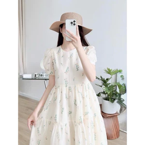 Váy Bầu Xinh babydoll thiết kế hoa nhí dáng dài họa tiết hoa đẹp thời trang