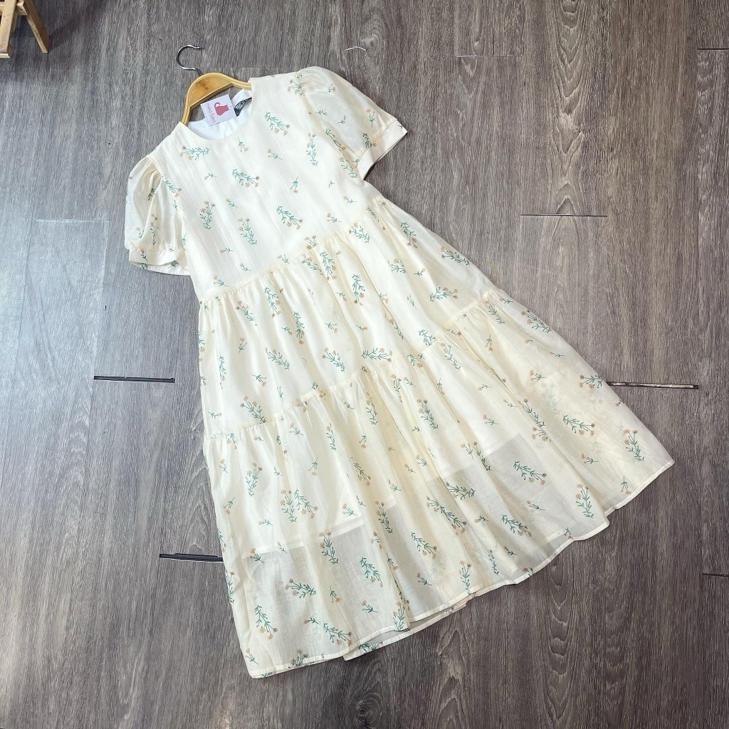 Váy Bầu Xinh babydoll thiết kế hoa nhí dáng dài họa tiết hoa đẹp thời trang