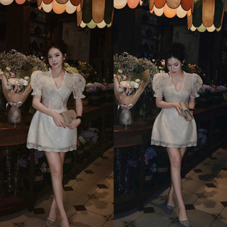 MIMI CLOTHING -Đầm Ren Trắng Nữ Tính – Váy Ngắn Dự Tiệc Xinh Xắn