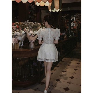 MIMI CLOTHING -Đầm Ren Trắng Nữ Tính – Váy Ngắn Dự Tiệc Xinh Xắn