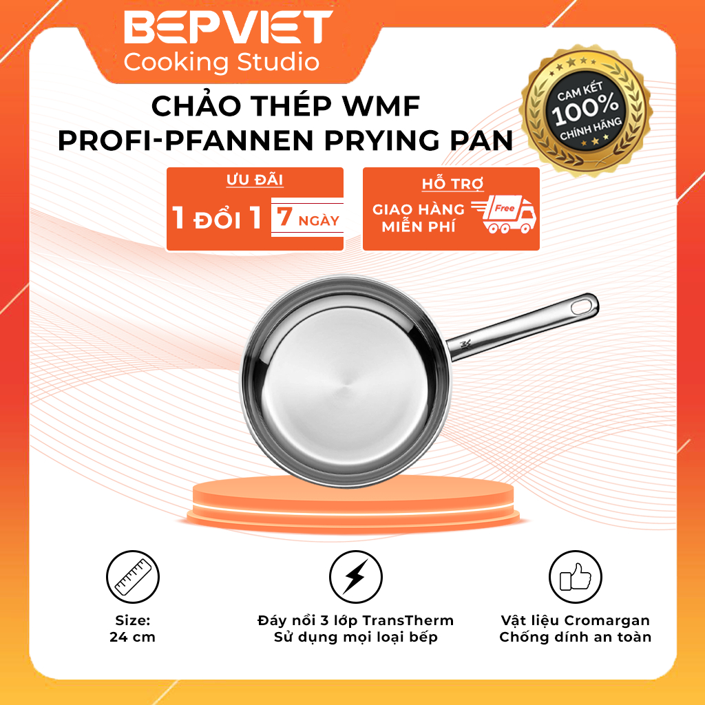 Chảo thép WMF PROFI-PFANNEN PRYING PAN 20,24,28CM dùng cho mọi loại bếp