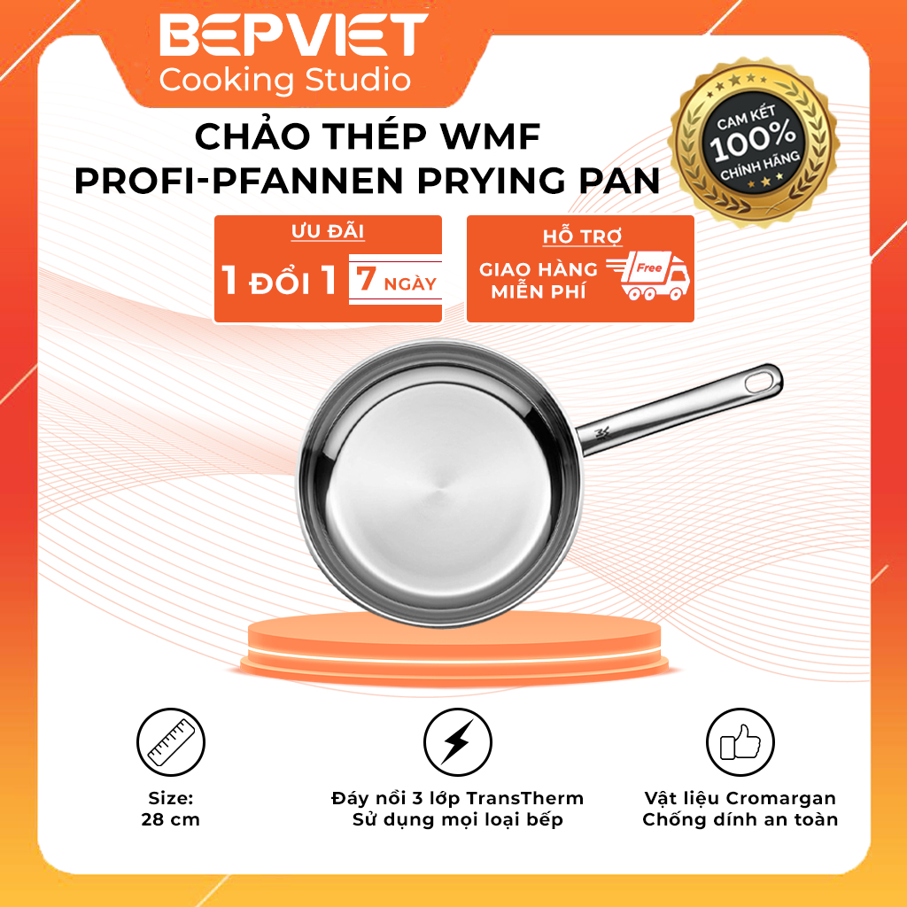 Chảo thép WMF PROFI-PFANNEN PRYING PAN 20,24,28CM dùng cho mọi loại bếp