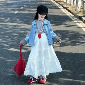 Chân Váy Maxi Bé Gái Dài Trắng Thêu Ren Váy Dài Đi Biển CHO MẸ VÀ Bé Gái Phối Đồ Siêu Xinh Váy Bé Gái Size Đại
