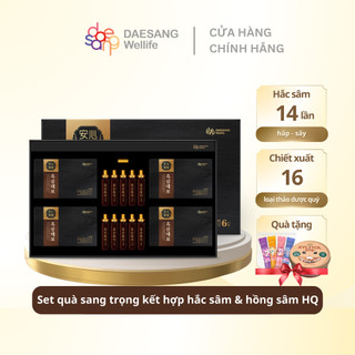 Nước hắc sâm cao cấp Hàn Quốc Daesang Wellife Black Ginseng Royal Treasure Vital Plus set (40 mlx20 gói + 20mlx10 chai)