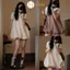 Váy bí dáng phồng Hari chất vải linen họa tiết Bi , Hoa nhí xinh xắn vintage Floral Bubble Dress Dành cho nữ