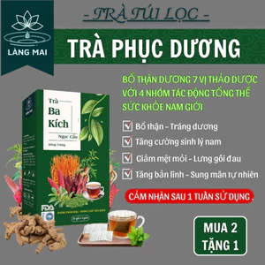 Trà Thảo Mộc Phục Dương - Làng Mai - Bổ thận tráng dương, dưỡng thận, mạnh tâm, thông huyết mạch.