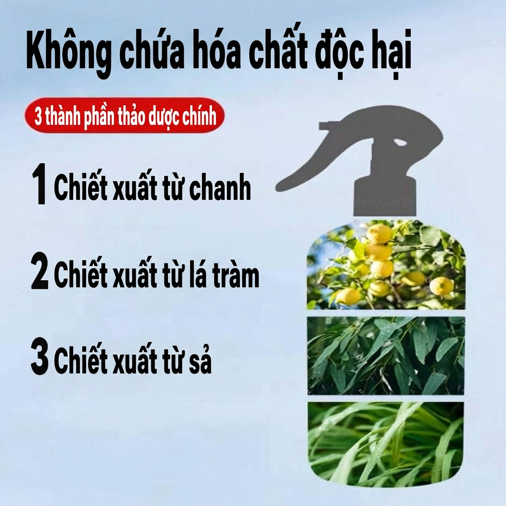🌿 Công thức từ thiên nhiên 🌿Xịt diệt mạt bụi xịt bọ chét trên giường thuốc diệt bọ chét an toàn cho mẹ và bé
