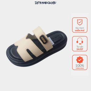 Dép Nữ Chữ H Da PU Cao Cấp – Dép Lê Nữ Thời Trang Mềm Êm Chống Trượt
