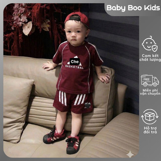 Set Bộ Thể Thao Bé Trai Đỏ Đô,Bộ Quần Áo Bé Trai Cotton Mềm Thoáng Mát 7-15kg,Đồ Bé Trai Mùa Hè A11