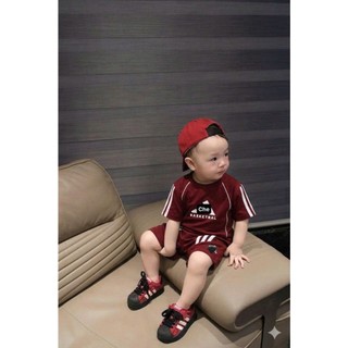 Set Bộ Thể Thao Bé Trai Đỏ Đô,Bộ Quần Áo Bé Trai Cotton Mềm Thoáng Mát 7-15kg,Đồ Bé Trai Mùa Hè A11