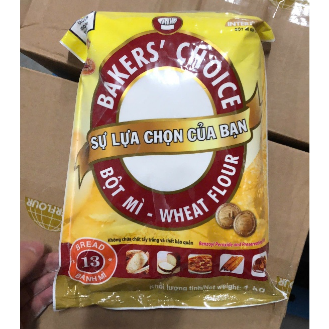 [Hà Nội] Bột mì số Baker's Choice 8 - 11 - 13 Gói 1kg [Bột Làm Bánh Bông Lan, Bánh Bao, Bánh Mì...]
