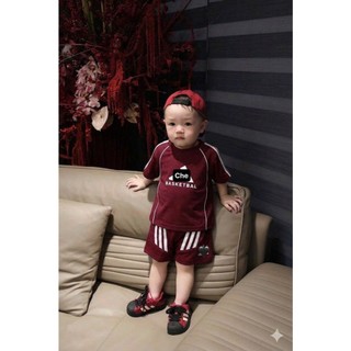 Set Bộ Thể Thao Bé Trai Đỏ Đô,Bộ Quần Áo Bé Trai Cotton Mềm Thoáng Mát 7-15kg,Đồ Bé Trai Mùa Hè A11