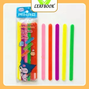 LEAFBOOK Que Tính Học Toán Aihao Cho Bé Lớp 1 – Bộ Que Đếm Số Nhiều Màu