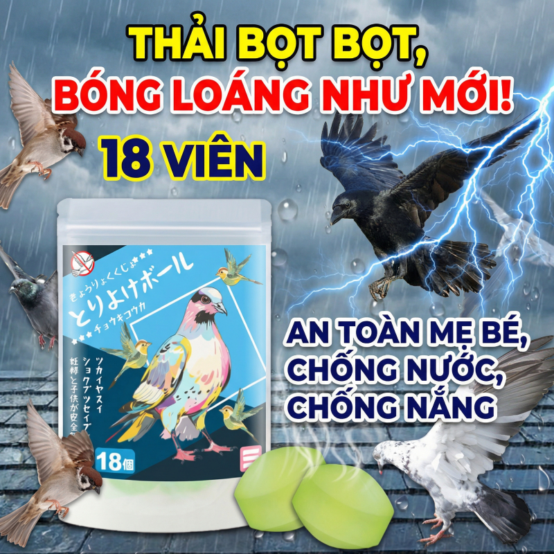 ❗Mùi mà chim không thích❗máy đuổi chim đuổi chim đuổi chim bồ câu đuổi chim sẻ 18 viên/túi Mùi tự nhiên