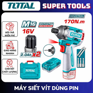 TOTAL Máy siết vít không chổi than dùng pin 16V TIRLI16178