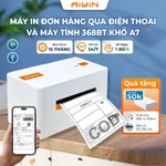 Máy In Nhiệt Khổ A7 AIYIN 368BT Kết Nối Bluetooth, Máy In Đơn Hàng TMĐT Trên Điện Thoại Máy Tính, In Mã Vận Đơn — ảnh 1