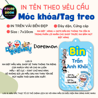 Móc Khóa In Tên Theo Yêu Cầu | Tag Treo Balo, Tag Vali Cá Nhân Hóa | Móc Khóa Vải  7x10cm Dày Đẹp
