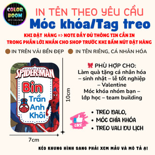 Móc Khóa In Tên Theo Yêu Cầu | Tag Treo Balo, Tag Vali Cá Nhân Hóa | Móc Khóa Vải  7x10cm Dày Đẹp