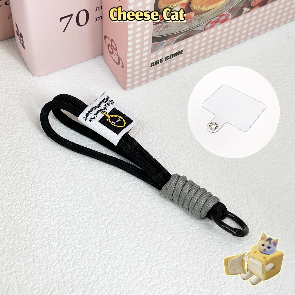Dây buộc điện thoại di động bằng nylon màu đen chất lượng tốt chống thất lạc Dễ dàng sử dụng với miếng đệm