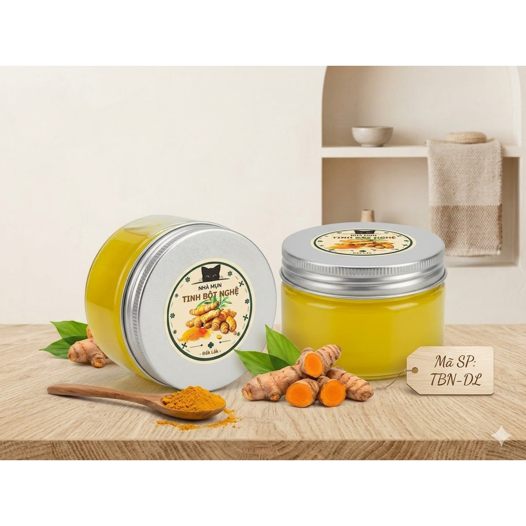Tinh bột nghệ nguyên chất 100g – nghệ vàng mịn, dùng làm đẹp da & chăm sóc sức khỏe | MM05