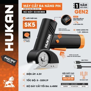 Máy Cắt Đa Năng Mini Pin 4.2V HUKAN G2-MCB08 | Cắt Vải Da Nhựa Giấy Bìa, Sạc Type-C, Có Màn Hình Hiển Thị, BH 12 Tháng