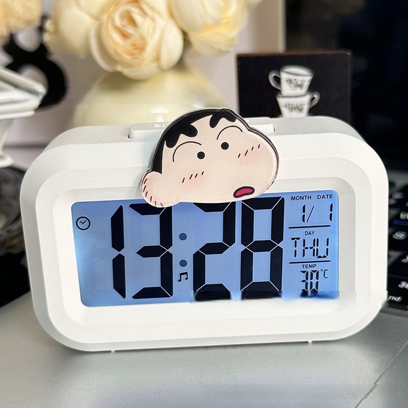Đồng Hồ Báo Thức LED Để Bàn Họa Tiết Hoạt Hình Dễ Thương Tặng Kèm Pin Mun Store DHLED538