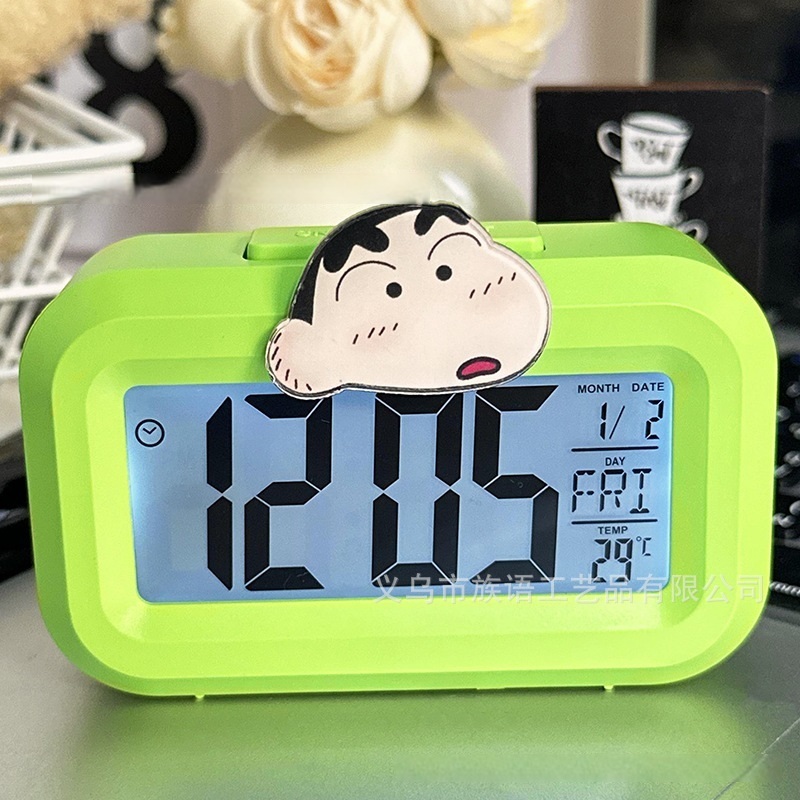 Đồng Hồ Báo Thức LED Để Bàn Họa Tiết Hoạt Hình Dễ Thương Tặng Kèm Pin Mun Store DHLED538