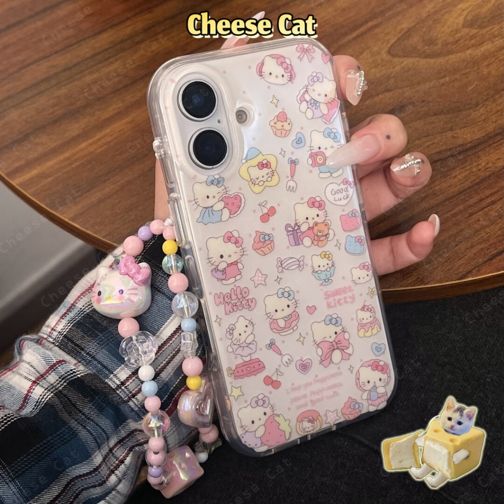 Điện thoại di động Kitty tình yêu màu hồng dễ thương Dây chuyền điện thoại chống thất lạc trang trí điện thoại đẹp