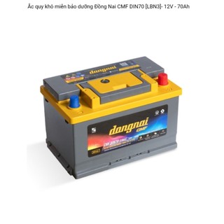 Bình ắc quy 12v khô miễn bảo dưỡng đồng nai DIN70L-LBN3 (12V, 70AH)