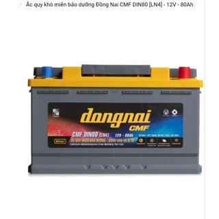Bình ắc quy 12v khô miễn bảo dưỡng đồng nai DIN80L-LN4 (12V, 80AH)