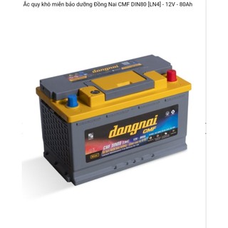 Bình ắc quy 12v khô miễn bảo dưỡng đồng nai DIN80L-LN4 (12V, 80AH)