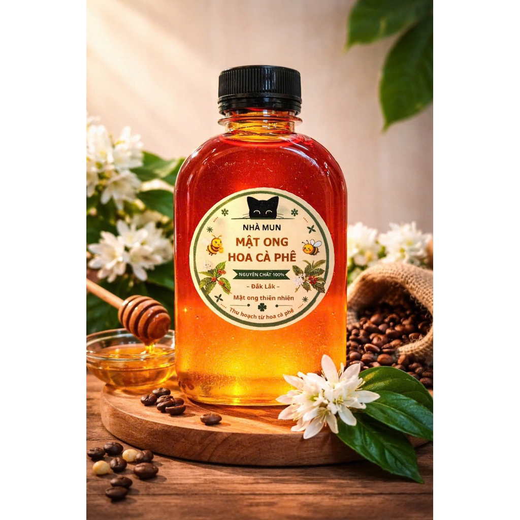 Mật ong hoa cà phê nguyên chất Đắk Lắk 250ml – mật ong thiên nhiên, ngọt thanh, dễ dùng mỗi ngày | MM03