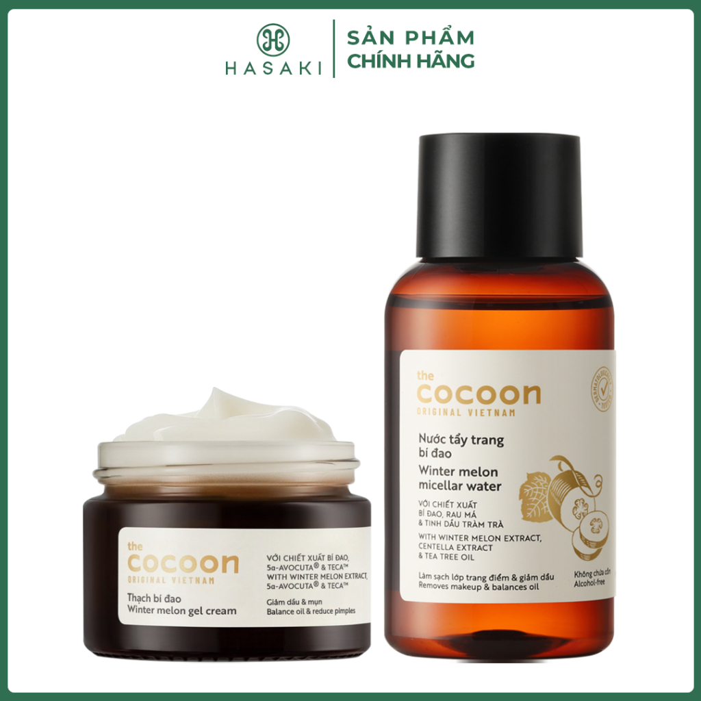 Combo Cocoon Nước Tẩy Trang Bí Đao 500ml & Nước Tẩy Trang Bí Đao 140ml