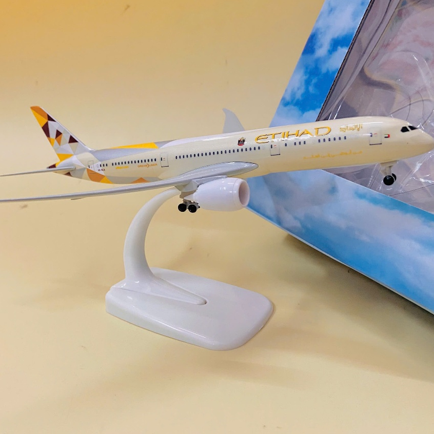 Máy Bay Hãng hàng không United Arab Emirates "Etihad Airways" Boeing 787 Dreamliner Tỉ Lệ 1:400 | Display Airplane Model