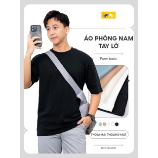 [BST THE NEW T-MATE] Áo thun T-shirt Nam YODY dáng slimfit cơ bản, vải cotton mềm mại MCTS25S008