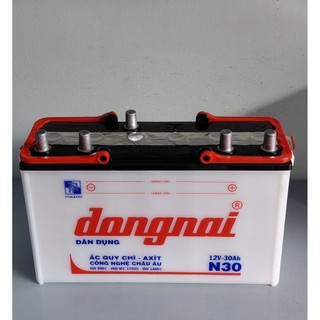 Bình 12v dân dụng đồng nai N30 | 12V - 30ah ( tặng acid châm bình )