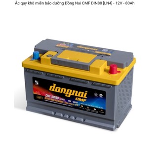 Bình ắc quy 12v khô miễn bảo dưỡng đồng nai DIN80L-LN4 (12V, 80AH)