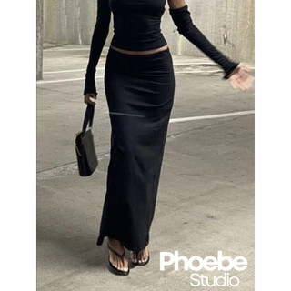 (Bigsize S-2XL) Chân Váy Dài Co Dãn Dáng Suông Chất Thun Mịn  -  Phoebe Studio [VAY000008]